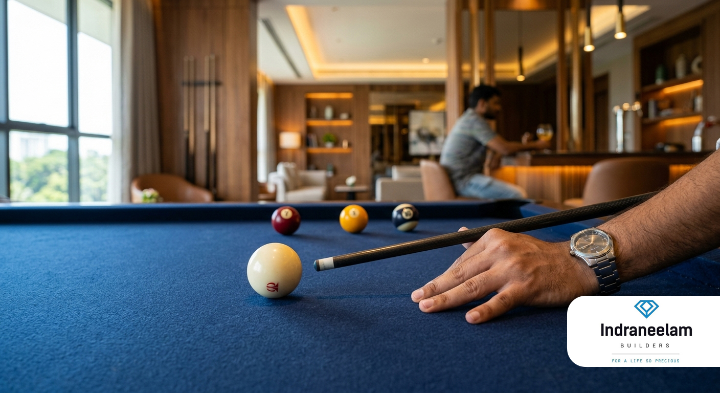 Luxury apartments in Punkunnam with indoor games room, recreation spaces and premium lifestyle amenities