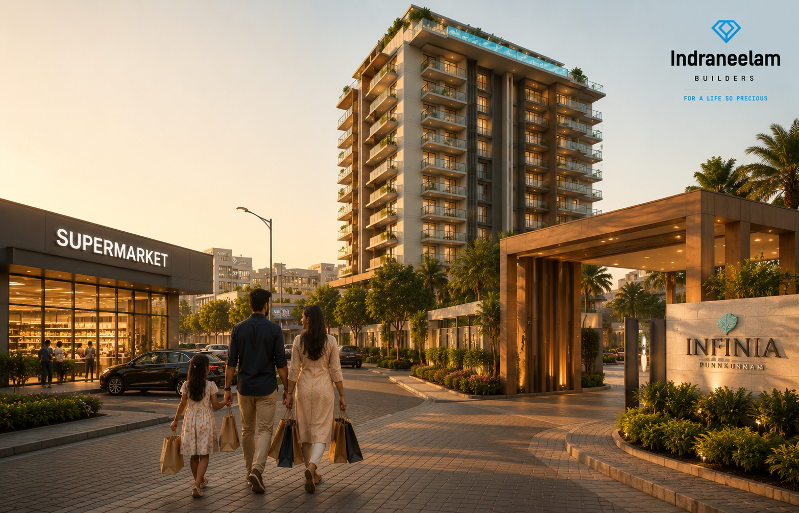 luxury flats in Punkunnam Thrissur near Nesto Hypermarket